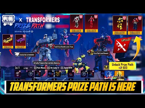 😱 Prize Path Is Here | 2 Transformers Mythic Set & Upgraded Weapon | New Super Cars New |PUBGM