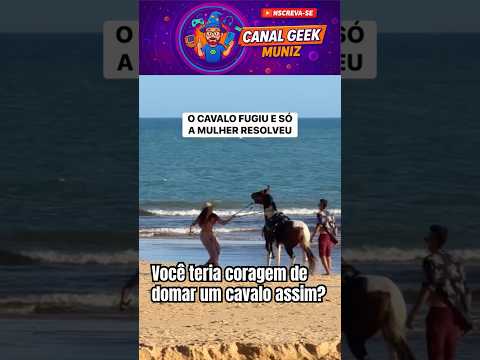 Você teria coragem de domar um cavalo assim? Na primeira empinada dele eu já tava longe! 😂🐴