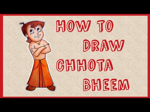 How to draw Chota Bheem || Chota Bheem drawing easy step by step 😍✨ #arpitaartwork