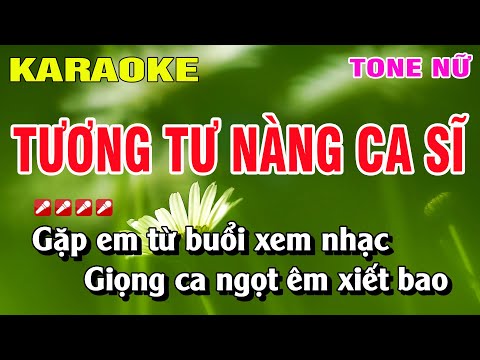 Karaoke Tương Tư Nàng Ca Sĩ Tone Nữ Nhạc Sống | Nguyễn Linh