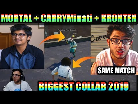Mortal, Carry Minati , Kronten Playing Together | PUBG MOBILE Biggest Collab 2019