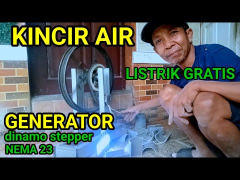 CARA MEMBUAT LISTRIK GRATIS ‼️ KINCIR AIR DARI BARANG BEKAS