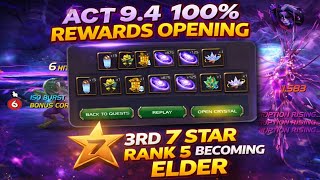 Act 9.4 100% rewards opening + 3rd 7 star rank 5 🥳🙌.#mcoc