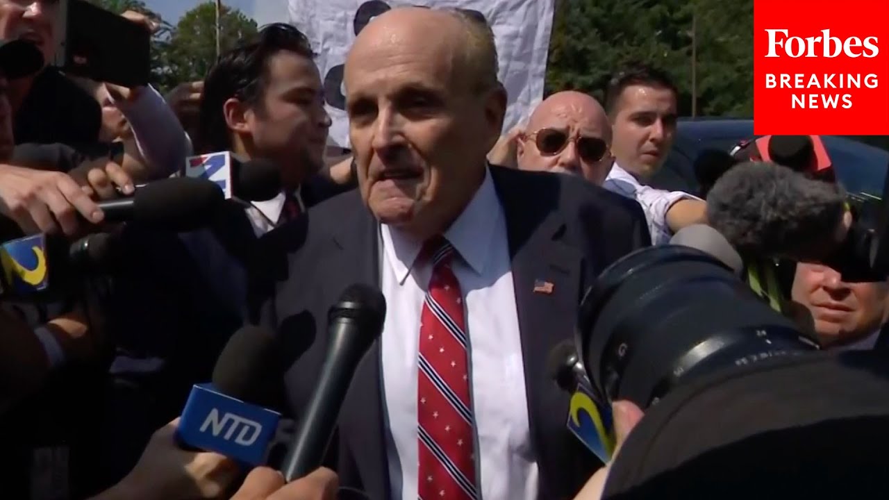 BREAKING NEWS: Rudy Giuliani Speaks To Reporters Following Arrest In Fulton County, Georgia