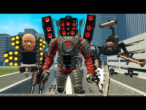 NEW UPGRADED TITAN SPEAKERMAN ON THE FUTURE VS ALL SKIBIDI TOILET BOSSES In Garry's Mod!