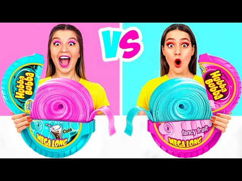 Black vs Pink Food Challenge | Funny Situations in Kitchen by DaRaDa Challenge