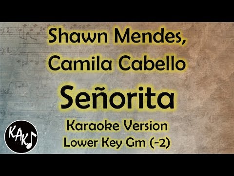 Shawn Mendes, Camila Cabello – Señorita Karaoke Lyrics Instrumental Cover Lower Key Gm