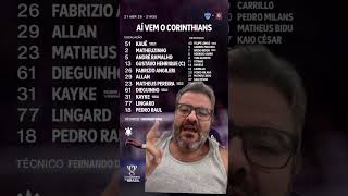 Corinthians escalado! #futebol #corinthians #topcorinthians