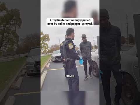 #shorts Army lieutenant wrongly pulled over by police and pepper-sprayed.