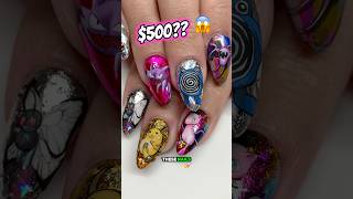 Pokémon Cards ON HER NAILS?😱 $500 Nail Art💅🏻🔥  #pokemon #nailart #naildesign #nails