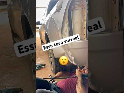 Recuperação da lateral da Hilux #carro #pintura #pinturaautomotiva #funilariaepintura #lanternagem