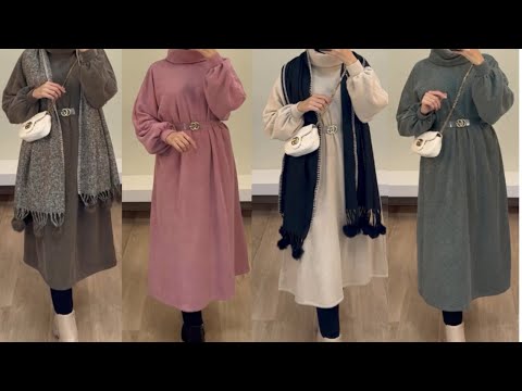 أشيك وأجمل تنسيقات شتوية للمحجبات 💥موضة شتاء 2025 ⛈️hijab tutorial with khawla 💞 Vêtement pour femme