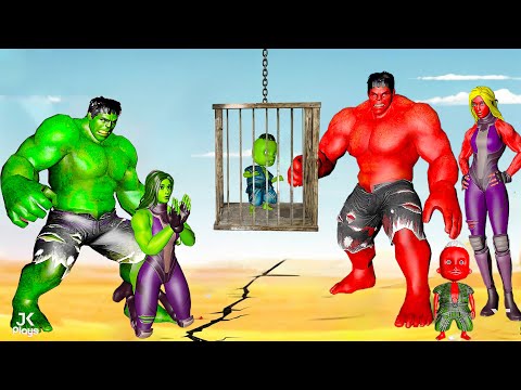 FAMILY HULK VS FAMILY RED HULK | LIVE ACTION STORY