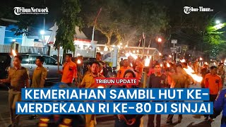 Semarak Pawai Obor Taptu HUT RI ke-80 di Sinjai, 300 Peserta Antusias