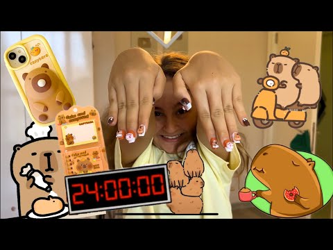 TÜM GÜN CAPİBARA OLAN HER ŞEY !! 24 SAAT CAPİBARA ÇEKERKEN ODAYA ARI GİRDİ😱