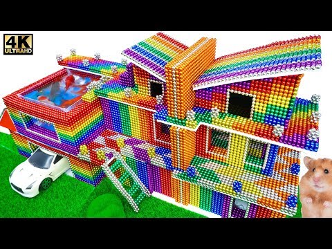 DIY - Build Most Beautiful Villa Swimming Pool From Magnetic Balls (Satisfying) | Magnet Satisfying