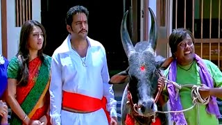 संथानम बैल को लेके महा युद्ध में जा रहा है l Alex Pandian Best Comedy Scene