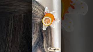 Citrus Hair Clip 🍊🍋 #hairclip #citrus #orange #hair #tutorials #fruits  https://theoriginea.com