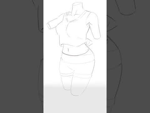 Mistake when Drawing Clothes - Quick Art Tips #art #sketch #shorts #tutorial #drawingtutorial #anime