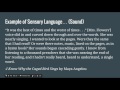 Imagery and Sensory Language in Literature