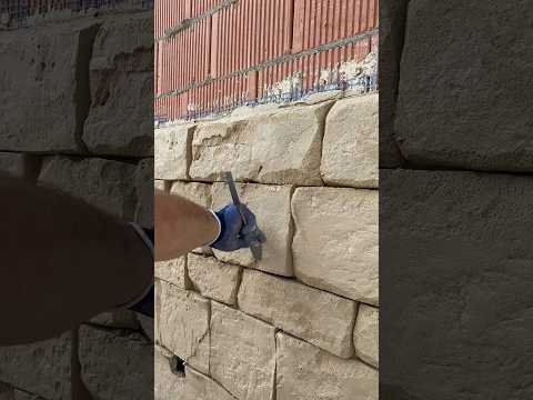 Cómo hacer piedra artificial con concreto estampado. Piedra de estampa moldeada hecha con mortero