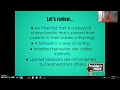 Inherited Traits and Learned Behaviors