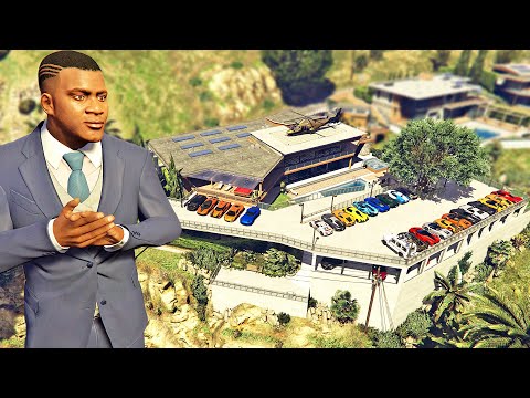 قراند 5 : فرانكلن يبني قصر جديد (مود الملياردير) | GTA V Franklin's NEW Mansion
