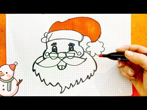 Step by step Very Easy drawing Santa Clause drawing and coloring for Kids #easypainting #howtodraw