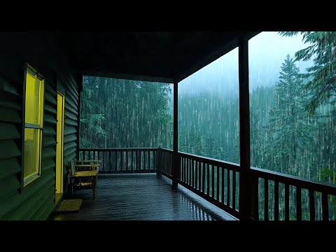 Sono Maravilhoso - Barulho de Chuva Pesada com Muito Trovão à Noite para Dormir Profundamente