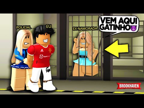 FUI PRESO na CELA com MINHA EX NAMORADA e ISSO ACONTECEU... BROOKHAVEN RP Roblox