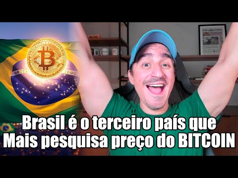 Brasil é o terceiro país que mais pesquisa preço do BITCOIN NO MUNDO