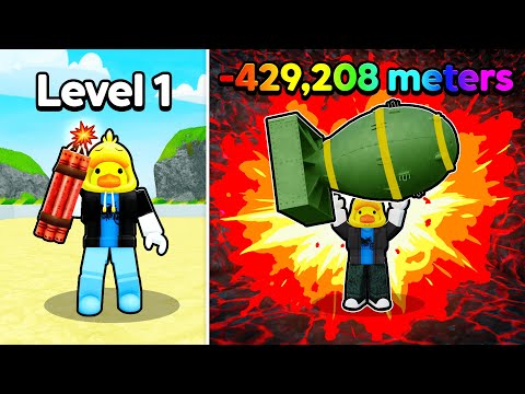 I Dug to The CORE of Earth with MEGA BOMBS in Roblox Bomb to Mine!