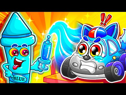 The Naughty Blue Crayon Song | Where My Color Gone + More Nursery Rhymes by Cars & Play