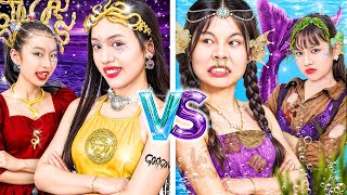 Rich Students Vs Poor Students At Ocean Makeover Contest! Good Mermaid Vs Bad Gorgon