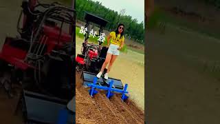 rotary plough in agriculture, mini tractor. Part M03
