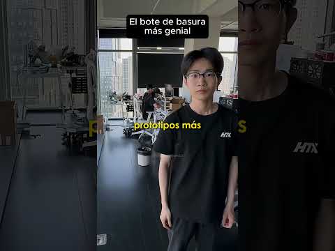 El bote de basura más genial 🚮🗑️ #basura #tecnologia #oficina