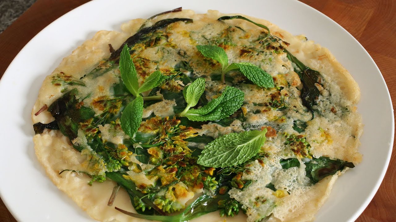 Korean pancake with ramps