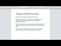 Elite and Pluralist Democracy Concepts