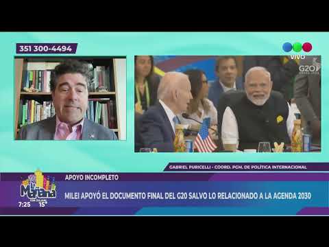 MILEI APOYÓ EN DOCUMENTO FINAL DEL G20 SALVO LO RELACIONADO A LA AGENDA 2030 - GABRIEL PURICELLI