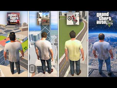 Trevor Jumping from Highest Place in Every indian GTA Game😱