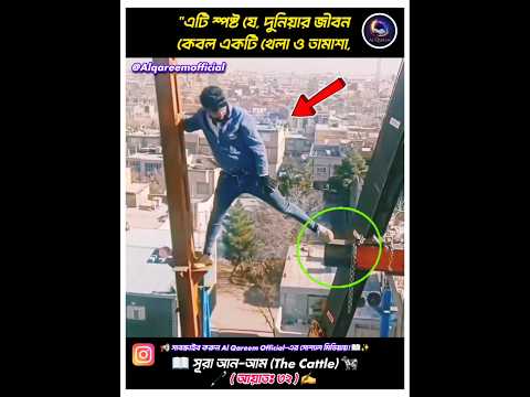 🍂 সচেতনতাই জীবন নিরাপদ! আল্লাহর উপর ভরসা রাখুন #ayat #quran #recitation