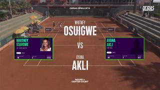 Whitney Osuigwe (USA) vs  (LL) Ayana Akli (USA)  -  Game, Set, Match