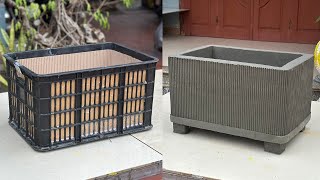 Plastic Mold And Cardboard Ideas - How To Make Unique And Creative Cement Plant Pots At Home