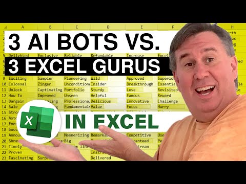 Excel Three Bots Versus Three Gurus Episode 2672