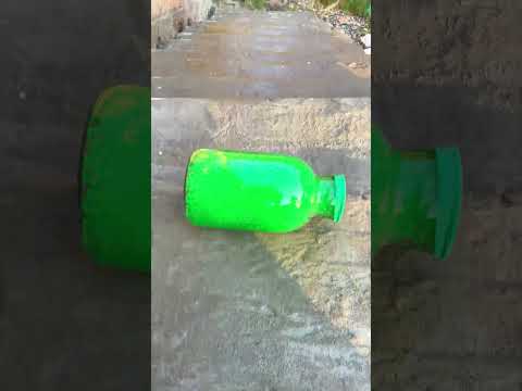 Crushing glass bottles on stair!๐๐ฅ #asmr #glassbottle