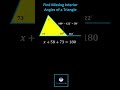 Triangle Angle Relationships and Calculations