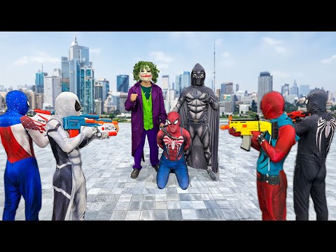 What If All Spider-Man Bros In 1 City ??? || Rescue RED Spider-man From JOKER Team..???