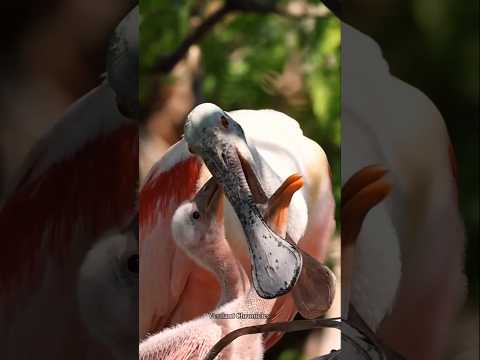 A Pink Feathered Hope โ The Emotional Story of the Roseate Spoonbill #spoonbill #birds #ytshorts