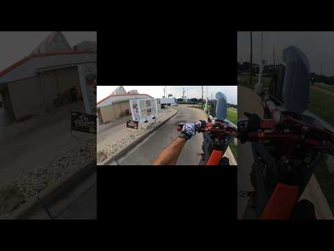 WHEELIE IN THE DRIVE THRU #bikelife #supermoto #motorcycle #explore #motolife #dirtbike #motovlog