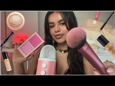 ASMR~ Bestie Does Your Makeup 💄 Mouth Sounds, Tapping, Lid Sounds, Personal Attention + MORE